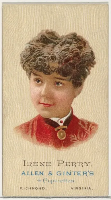 Framed Print : Irene Perry, from Worlds Beauties, Series 2 (N27) for Allen & Ginter Cigarettes