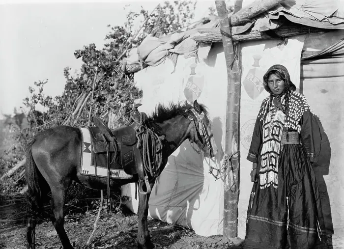 Framed Print : Irene Rock, an Assinaboine [sic] schoolgirl at Fort Belknap, c1907. Creator: Unknown