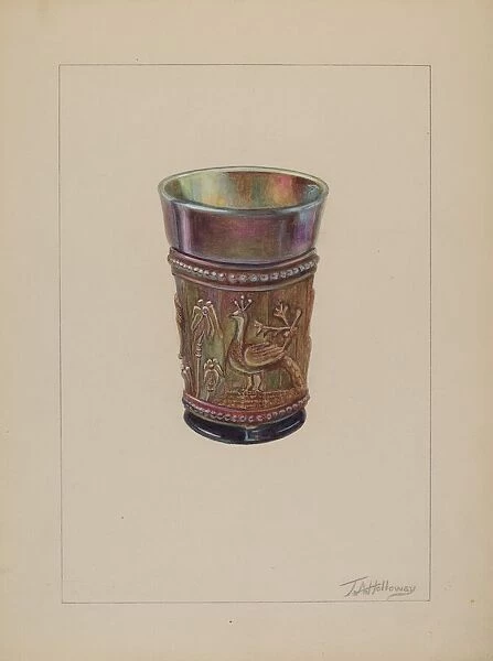 Iridescent Jar, c. 1937. Creator: Thomas Holloway