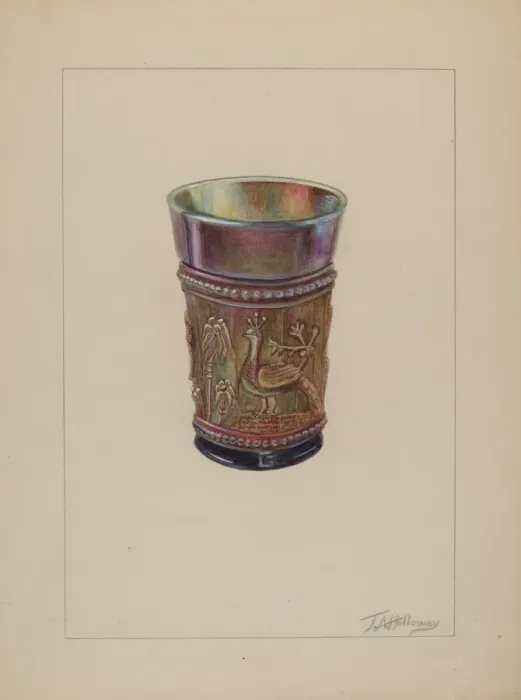 Framed Print : Iridescent Jar, c. 1937. Creator: Thomas Holloway Framed Print : Iridescent Jar, c. 1937. Creator: Thomas Holloway