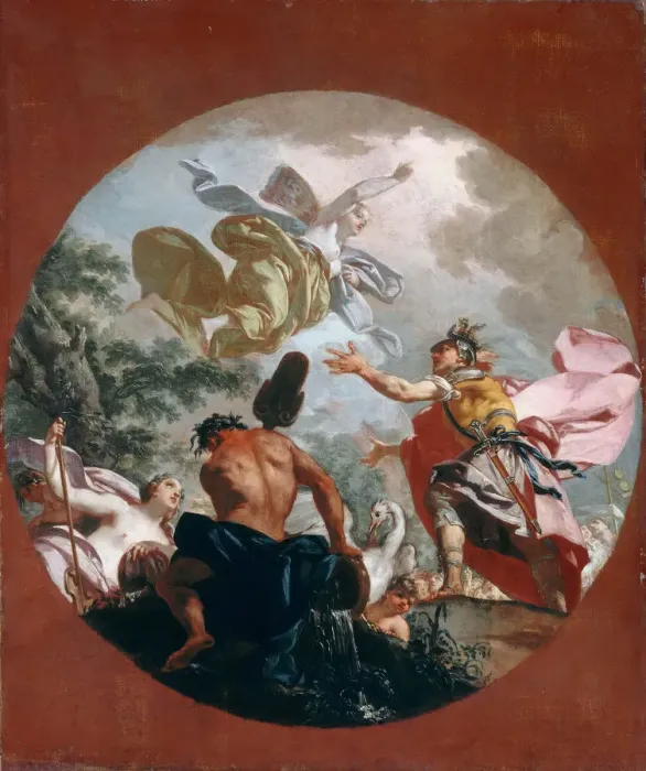 Framed Print : Iris Sent to Turnus by Juno, c. 1739 Framed Print : Iris Sent to Turnus by Juno, c. 1739