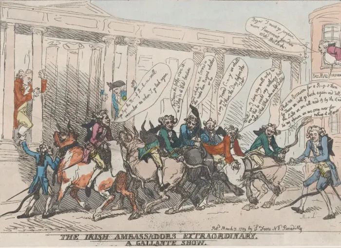 Framed Print : The Irish Ambassadors Extraordinary, A Gallante Show, March 7, 1789. March 7, 1789 Framed Print : The Irish Ambassadors Extraordinary, A Gallante Show, March 7, 1789. March 7, 1789