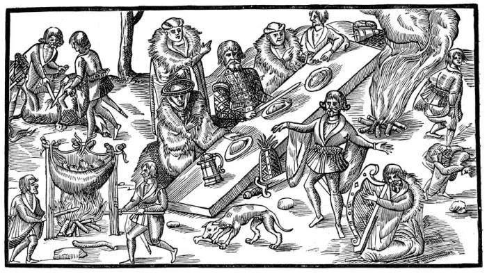 Framed Print : An Irish banquet, 1581, (1893) Framed Print : An Irish banquet, 1581, (1893)