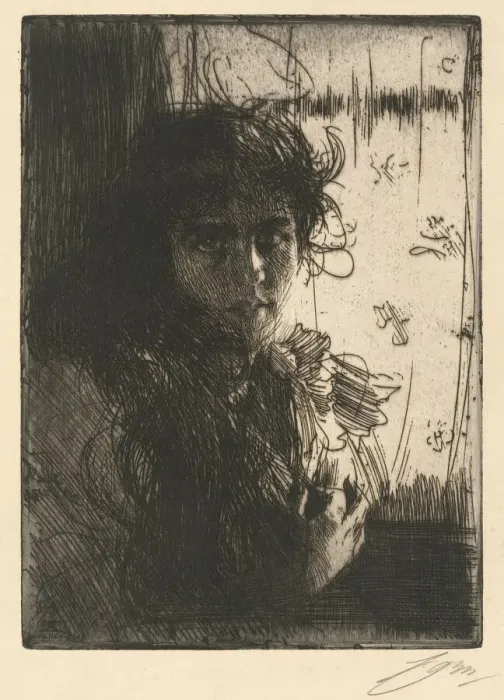 Framed Print : An Irish Girl, 1894. Creator: Anders Leonard Zorn Framed Print : An Irish Girl, 1894. Creator: Anders Leonard Zorn