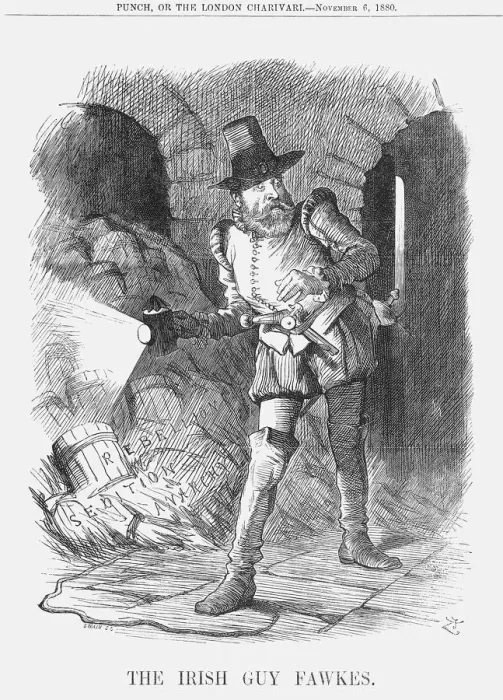 Framed Print : The Irish Guy Fawkes, 1880. Artist: Joseph Swain Framed Print : The Irish Guy Fawkes, 1880. Artist: Joseph Swain