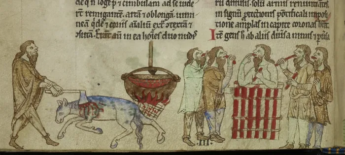 Framed Print : Irish kingship ritual, c1220. Creator: Unknown Framed Print : Irish kingship ritual, c1220. Creator: Unknown
