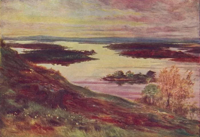 Framed Print : An Irish Lough, 1910. Artist: Franciss Walker Framed Print : An Irish Lough, 1910. Artist: Franciss Walker