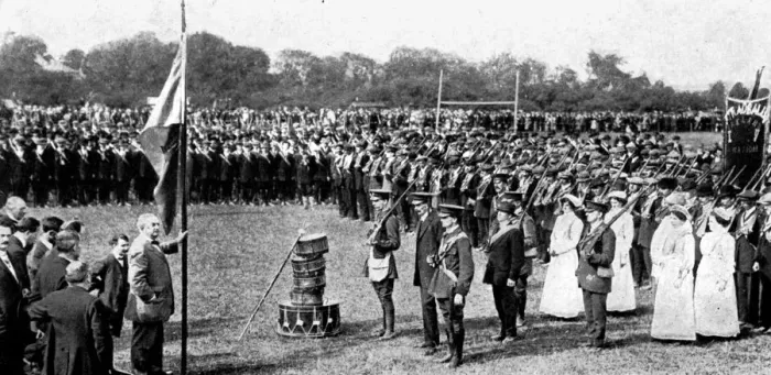 Framed Print : Irish national volunteers, Maryborough Corps of Nationalists, 1914 Framed Print : Irish national volunteers, Maryborough Corps of Nationalists, 1914