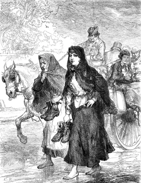 Framed Print : Irish Sketches: Going to Church, 1880. Creator: Unknown Framed Print : Irish Sketches: Going to Church, 1880. Creator: Unknown
