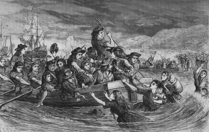 Framed Print : Irish Troops Leaving Limerick, 1692, (c1880) Framed Print : Irish Troops Leaving Limerick, 1692, (c1880)