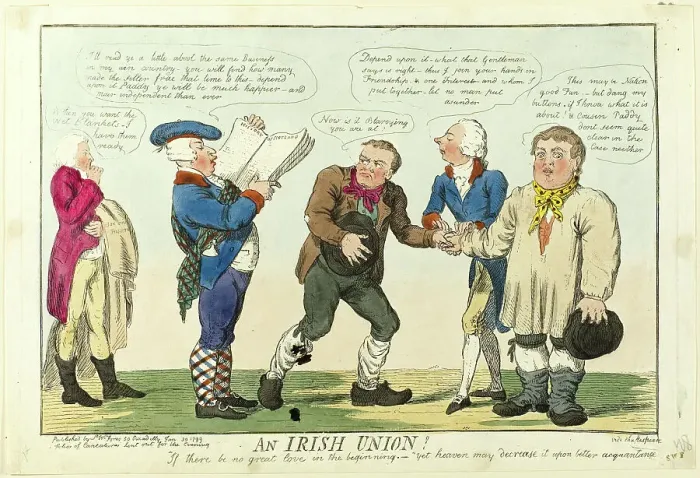Framed Print : An Irish Union!, published January 30, 1799. Creator: Isaac Cruikshank Framed Print : An Irish Union!, published January 30, 1799. Creator: Isaac Cruikshank