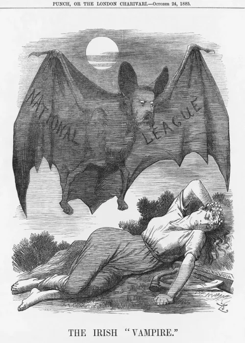 Framed Print : The Irish Vampire, 1885. Artist: Joseph Swain Framed Print : The Irish Vampire, 1885. Artist: Joseph Swain