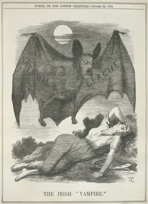 Framed Print : The Irish Vampire, 1885. Creator: Unknown Framed Print : The Irish Vampire, 1885. Creator: Unknown