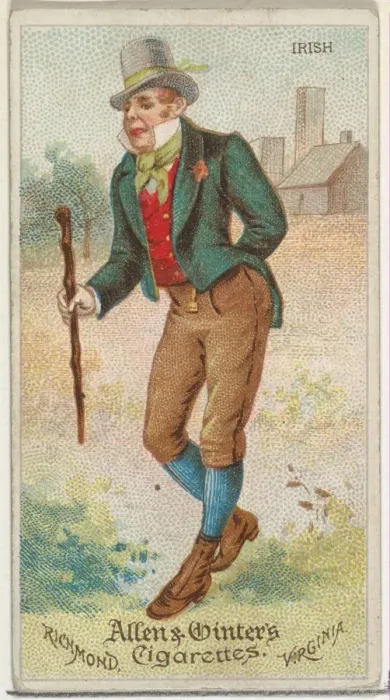 Framed Print : Irish, from Worlds Dudes series (N31) for Allen & Ginter Cigarettes, 1888 Framed Print : Irish, from Worlds Dudes series (N31) for Allen & Ginter Cigarettes, 1888