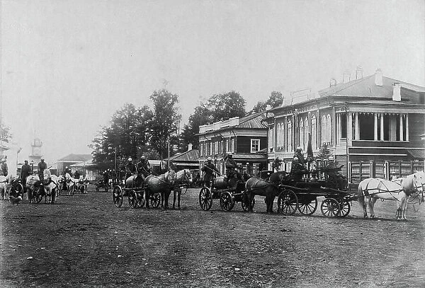 Irkutsk police fire brigade. Convoy of the second division, 1894. Creator: R Prorokov