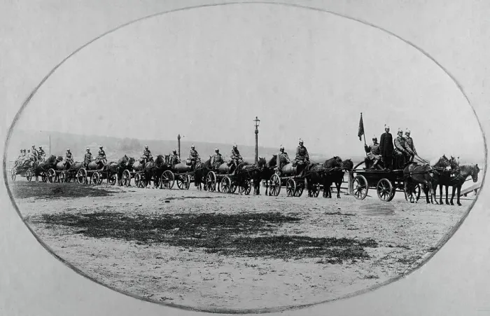Framed Print : Irkutsk police fire brigade. Review of the first part, 1894. Creator: R Prorokov Framed Print : Irkutsk police fire brigade. Review of the first part, 1894. Creator: R Prorokov