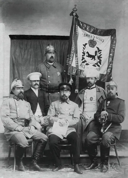 Framed Print : Irkutsk Voluntary Fire Society. Zeichmester of the society A.I. Andreev... 1894. Creator: R Prorokov Framed Print : Irkutsk Voluntary Fire Society. Zeichmester of the society A.I. Andreev... 1894. Creator: R Prorokov