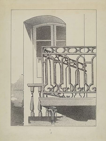 Iron Balcony, c. 1936. Creator: Arelia Arbo