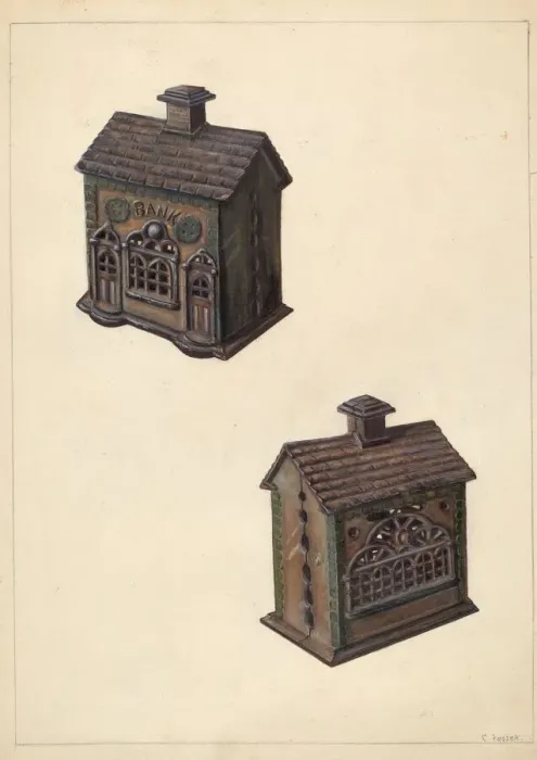 Framed Print : Iron Bank'Bank, c. 1938. Creator: Clementine Fossek Framed Print : Iron Bank'Bank, c. 1938. Creator: Clementine Fossek