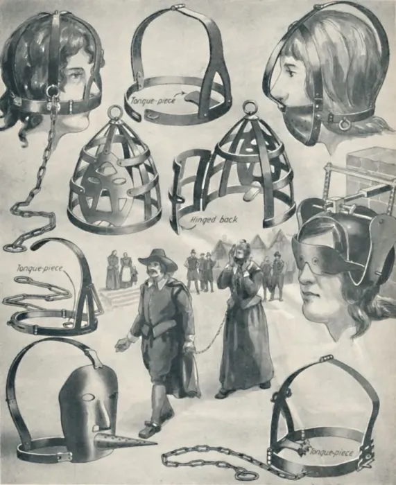 Framed Print : An Iron Bridle for a Scolds Tongue, c1934 Framed Print : An Iron Bridle for a Scolds Tongue, c1934