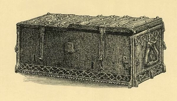 Iron casket, c1400, (1881). Creator: J Brooke
