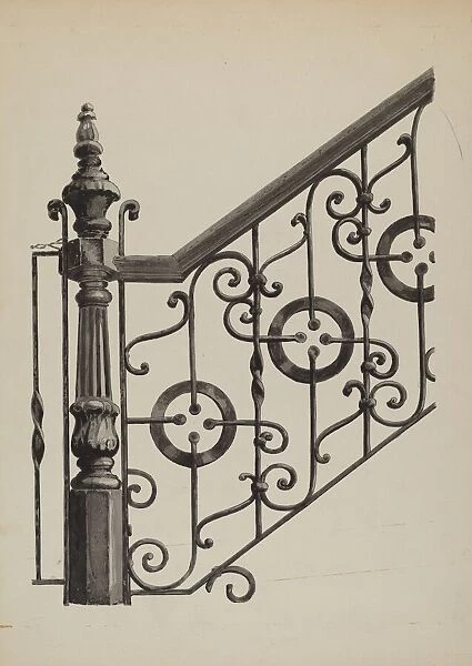 Iron Fence, c. 1936. Creator: Florence Huston