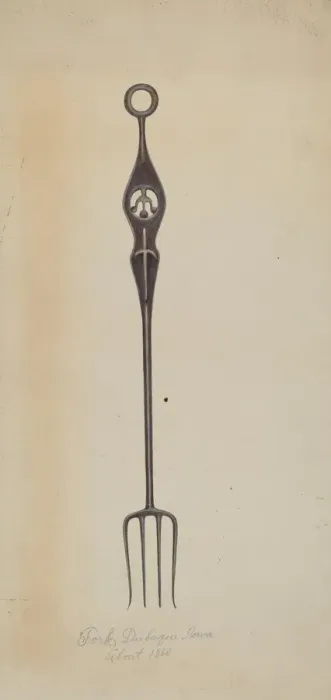 Framed Print : Iron Fork, c. 1937. Creator: Frank Eiseman Framed Print : Iron Fork, c. 1937. Creator: Frank Eiseman