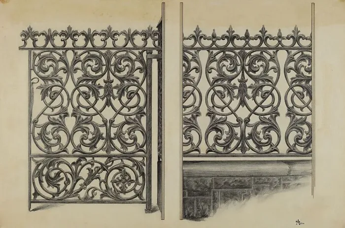 Framed Print : Iron Gate, 1938. Creator: Ralph Atkinson Framed Print : Iron Gate, 1938. Creator: Ralph Atkinson