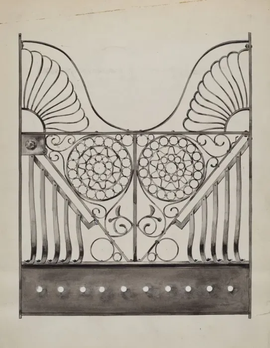 Framed Print : Iron Gate, c. 1936. Creator: Sebastian Simonet Framed Print : Iron Gate, c. 1936. Creator: Sebastian Simonet