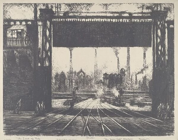 The Iron Gate, Charleroi, 1911. Creator: Joseph Pennell