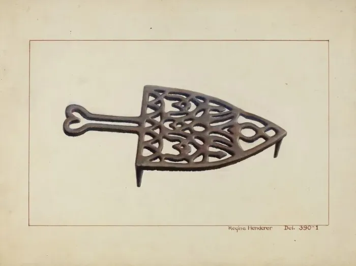 Framed Print : Iron Holder, c. 1938. Creator: Regina Henderer