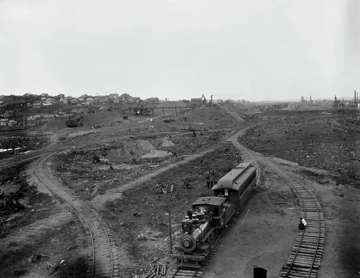 Framed Print : Iron Mines, Ironwood, Mich. between 1880 and 1899. Creator: Unknown Framed Print : Iron Mines, Ironwood, Mich. between 1880 and 1899. Creator: Unknown