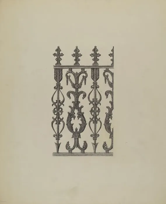 Framed Print : Iron Ornament, 1935 / 1942. Creator: Eugene Shellady Framed Print : Iron Ornament, 1935 / 1942. Creator: Eugene Shellady