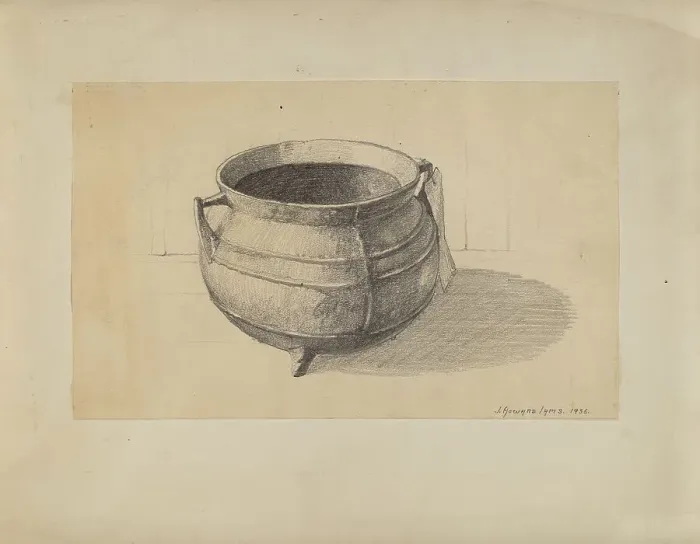Framed Print : Iron Pot, 1936. Creator: J. Howard Iams Framed Print : Iron Pot, 1936. Creator: J. Howard Iams