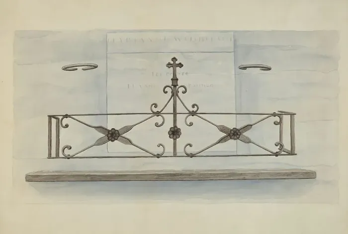 Framed Print : Iron Railing, 1935 / 1942. Creator: Lucien Verbeke Framed Print : Iron Railing, 1935 / 1942. Creator: Lucien Verbeke