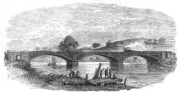 The Iron Railway Bridge, over the River Taw, near Barnstaple, 1854. Creator: Unknown
