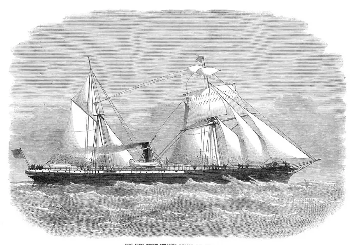Framed Print : The iron screw-steamer Limari, for Valparaiso, 1870. Creator: Unknown Framed Print : The iron screw-steamer Limari, for Valparaiso, 1870. Creator: Unknown
