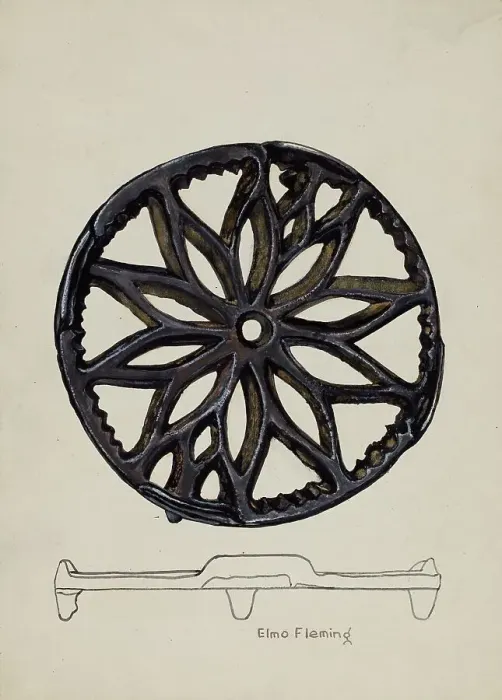 Framed Print : Iron Stand, c. 1941. Creator: Elmo Fleming Framed Print : Iron Stand, c. 1941. Creator: Elmo Fleming