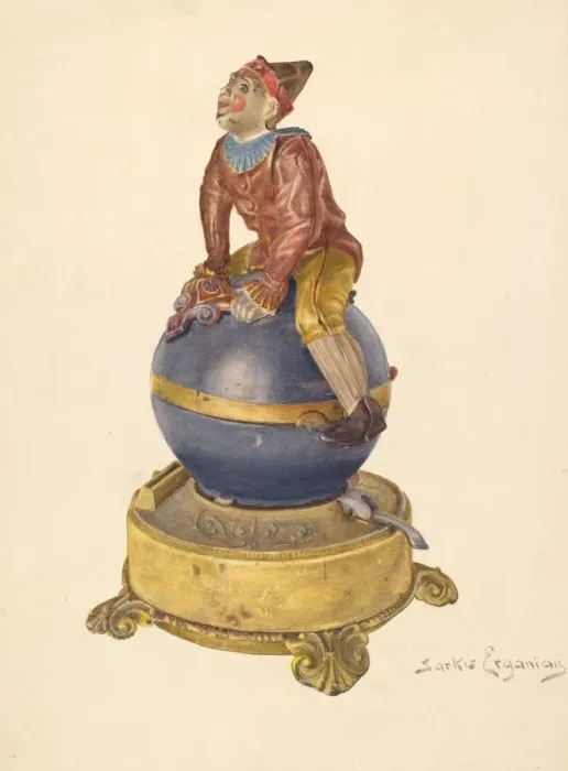 Framed Print : Iron Toy Bank, c. 1940. Creator: Sarkis Erganian Framed Print : Iron Toy Bank, c. 1940. Creator: Sarkis Erganian