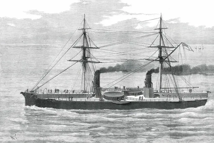 Framed Print : Our Ironclad Fleet: H.M.S. Inflexible, 1876. Creator: Unknown Framed Print : Our Ironclad Fleet: H.M.S. Inflexible, 1876. Creator: Unknown