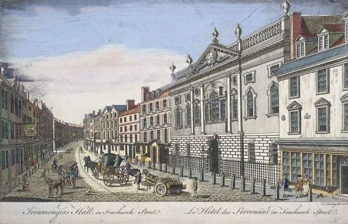 Framed Print : Ironmongers Hall, London, c1750. Artist: T Loveday Framed Print : Ironmongers Hall, London, c1750. Artist: T Loveday