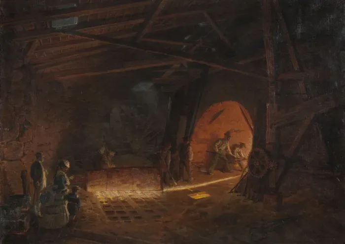Framed Print : Ironworks, 1873 Framed Print : Ironworks, 1873