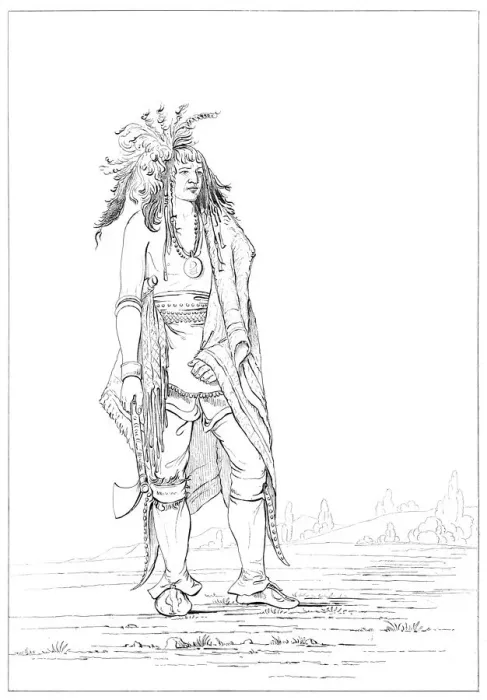 Framed Print : Iroquois brave, 1841. Artist: Myers and Co Framed Print : Iroquois brave, 1841. Artist: Myers and Co