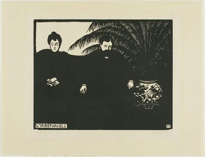 Framed Print : The Irreparable, plate ten from Intimacies, 1898. Creator: Félix Vallotton Framed Print : The Irreparable, plate ten from Intimacies, 1898. Creator: Félix Vallotton