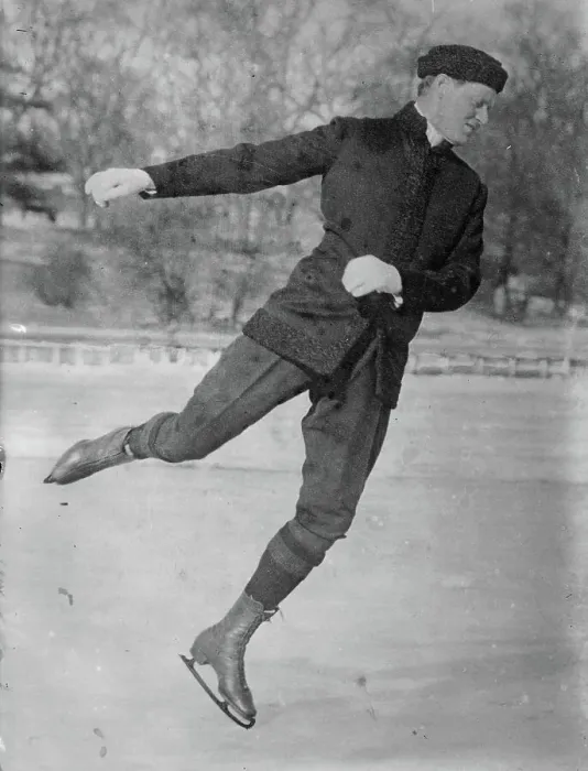 Framed Print : Irving Brokaw -- ice-skating, between c1910 and c1915. Creator: Bain News Service Framed Print : Irving Brokaw -- ice-skating, between c1910 and c1915. Creator: Bain News Service