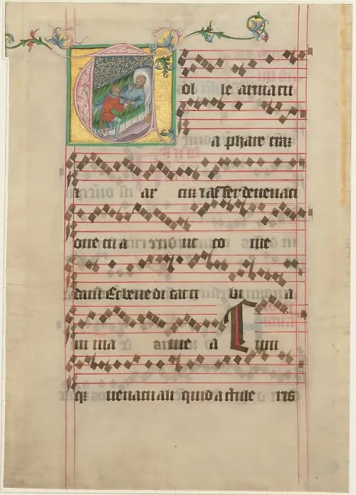 Framed Print : Isaac Blessing Jacob, 1400 / 1405. Creator: Master of the Golden Bull, Follower of Framed Print : Isaac Blessing Jacob, 1400 / 1405. Creator: Master of the Golden Bull, Follower of