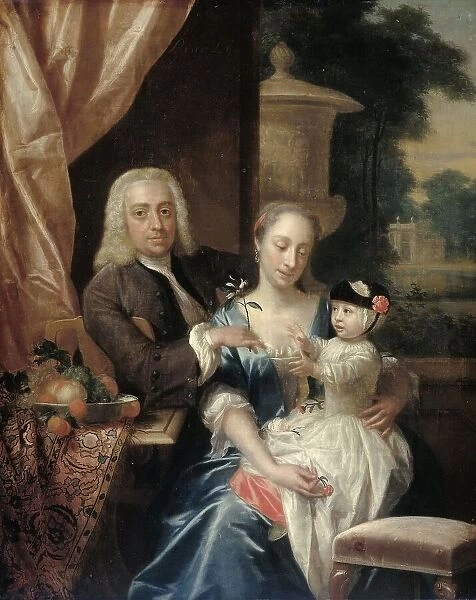 Isaac Parker (1702-1755), his Wife Justina Johanna Ramskrammer (1702-1798) and their Son Willem Alex Creator: Philip Van Dijk