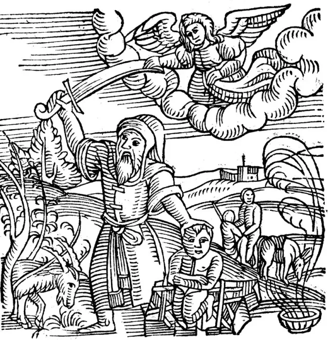 Framed Print : Isaac being saved from sacrifice, 1557 Framed Print : Isaac being saved from sacrifice, 1557