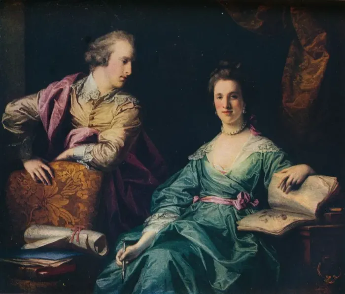 Framed Print : Isabel and Thomas Crathorne, 1767. Artist: Francis Cotes Framed Print : Isabel and Thomas Crathorne, 1767. Artist: Francis Cotes