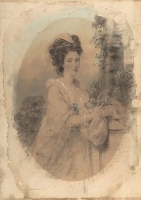Framed Print : Isabella Hunter, Cousin of the Artist, 1781. Creator: John Downman